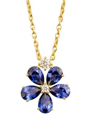 Juvetti Florea Necklace Sapphire & Diamond - Blue