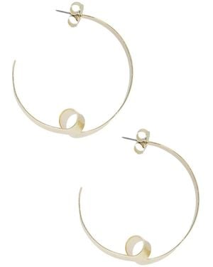 Saachi Looped Hoop Earring - White