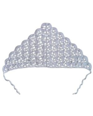Springmoonatelier Handmade Crochet Triangle Bandana – Detailed Motif Design - White