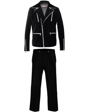 DAVID WEJ Washington Corduroy Biker Set - Black