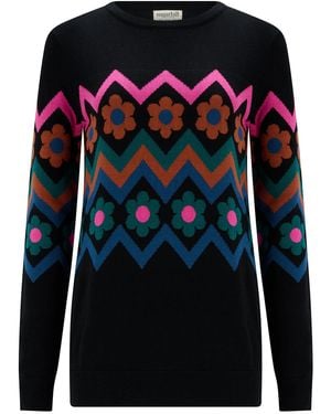 Sugarhill Rita Jumper Flower Chevron - Black