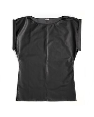Victoria Slavinskaia Leather Mini Dress - Black