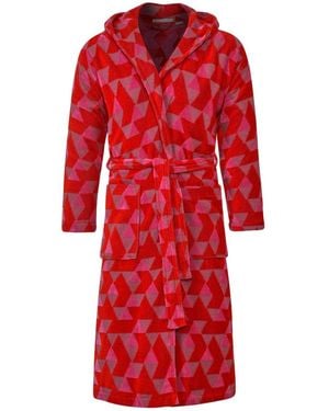 Bown of London Hooded Dressing Gown - Red