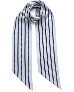 INGMARSON Star Striped Silk Neck Scarf - Blue