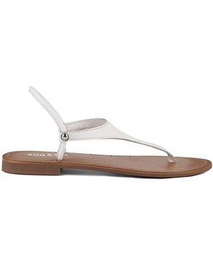 Rag & Co Madeline Flat Thong Sandals By Rag & Co - White