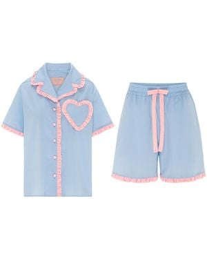 Love Letters X Dolce Azzurro Short Pyjama Set - Blue