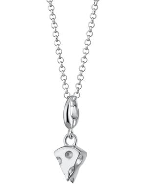 Lily Charmed Sterling Cheese Slice Charm Necklace - Metallic