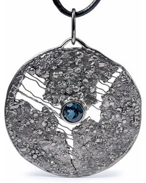 German Kabirski Rhiannon Singular Edition And Titanium Mesh Pendant With Topaz - Metallic