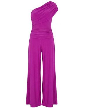 Atom Label Rhodium Jumpsuit - Purple