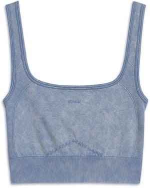 Nocturne Ribbed Crop Top - Blue