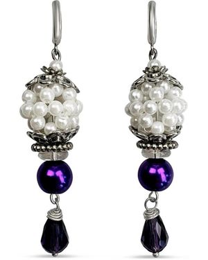 Bellus Domina Baroque Beaded Earrings - Black
