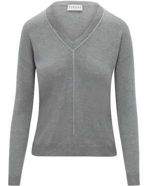 Farinaz Chain Sweater - Gray