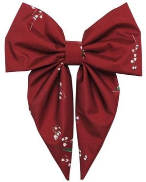 RainSisters Hair Bow Clip: Crimson Lily - Red