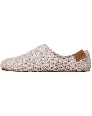 Kingdom of Wow Neutrals Light Artisan Made Wool Slippers For - Pink