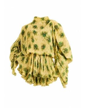 Mohala Grey Kahe Blouse - Yellow