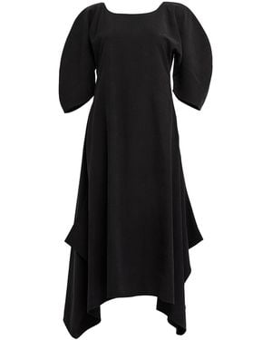 Bianca Popp Puff Dress With Flaps - Black