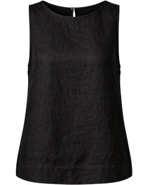 Oh!Zuza Echo Viscose Top With Wide Straps – - Black
