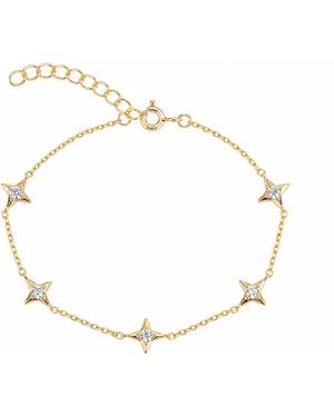 Spero London Celestial Star Sterling Bracelet - Metallic
