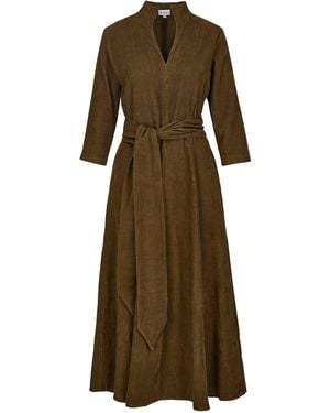 At Last Chelsea Corduroy Midi Dress - Green