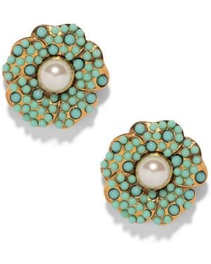 The Pink Reef Vintage Inspired Valencia Earring - Green