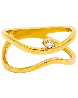 Mickey's Girl Sol Wave Ring - Yellow
