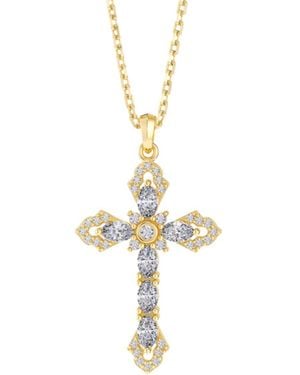 Vanimy Helena Cross Pendant Necklace - Metallic