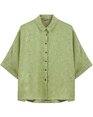 Nocturne Leopard Print Shirt - Green