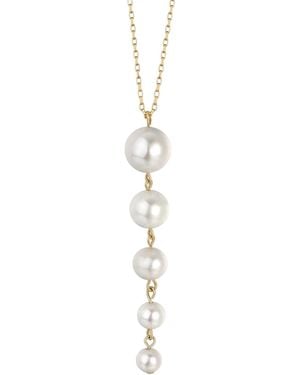 Katy Faye Catherine Pearl Necklace - Metallic