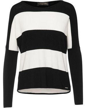 Conquista Striped Jumper - Black