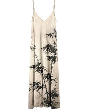 Aloha From Deer Neutrals Bamboo Maxi Dress - Metallic