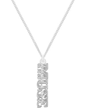 CarterGore Sterling Silver "muse" Word Necklace - Metallic