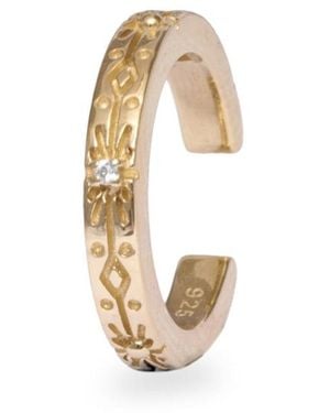 Zohreh Sapphire Starburst Ear Cuff 14K Vermeil - Metallic