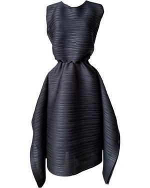 London Atelier Byproduct Multi-Wear Pleated Asymmetric Dress - Blue