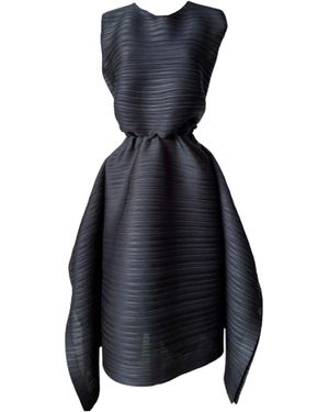 London Atelier Byproduct Multi-Wear Pleated Asymmetric Dress - Blue