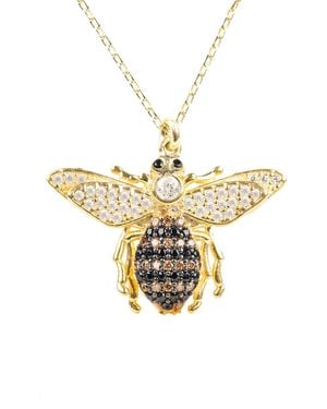 LÁTELITA London Honey Bee Pendant Necklace - Metallic