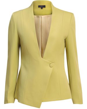 Point of View Label Beacon Asymmetrical Lapel Jacket For - Green