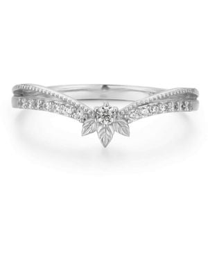 Azura Jewelry New York Abloom Stacking Band Solid - White
