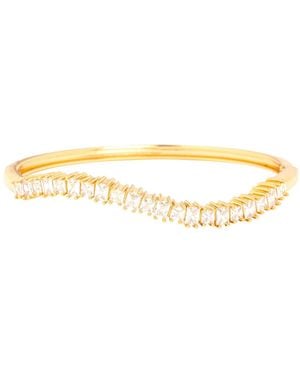 Uchi and Soto Nami Stone Wave Bangle - Metallic