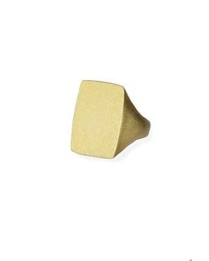 Marcia Moran Joanne Rectangular Signet Ring - Metallic