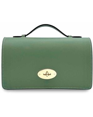 Apatchy London 'The Amelia Sage Leather Bag - Green