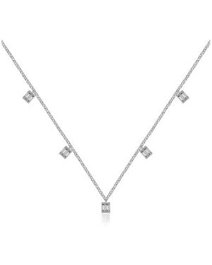 Genevieve Collection 18K Square Shape Diamond Necklace Choker - Metallic