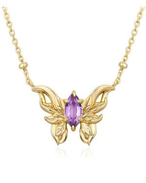 Azura Jewelry New York Sylphae Fairie Amethyst Necklace Vermeil - Metallic