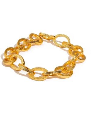 Ebru Jewelry Bold Links Chunky Adjustable Bracelet - Metallic