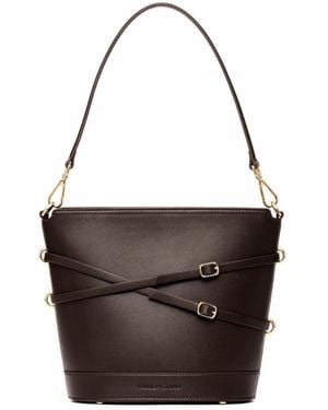 Owlish Studio Glacier Vegan Leather Bucket Bag - Black