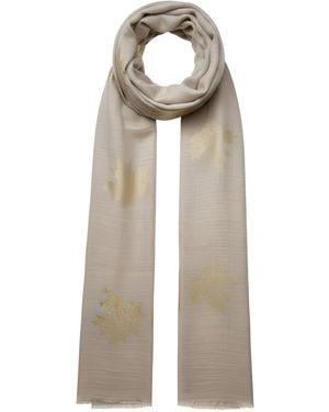 Transcend Neutrals Cashmere Scarf - White