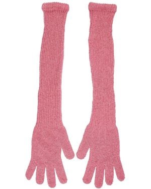 Maison Bogomil Knit Opera Gloves - Pink