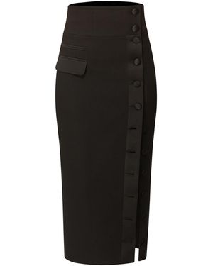 Tia Dorraine Femme Fatale Midi Skirt - Black