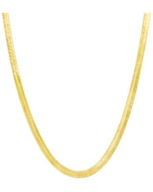Spero London Large Herringbone Sterling Flat Snake Chain - Metallic
