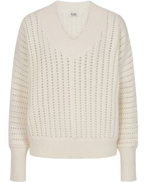 Loop Cashmere Pointelle Jumper - White