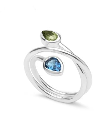 Armature Topaz And Tourmaline Infinity Ring - Metallic